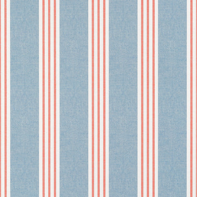 CANVAS STRIPE - Blue and Coral