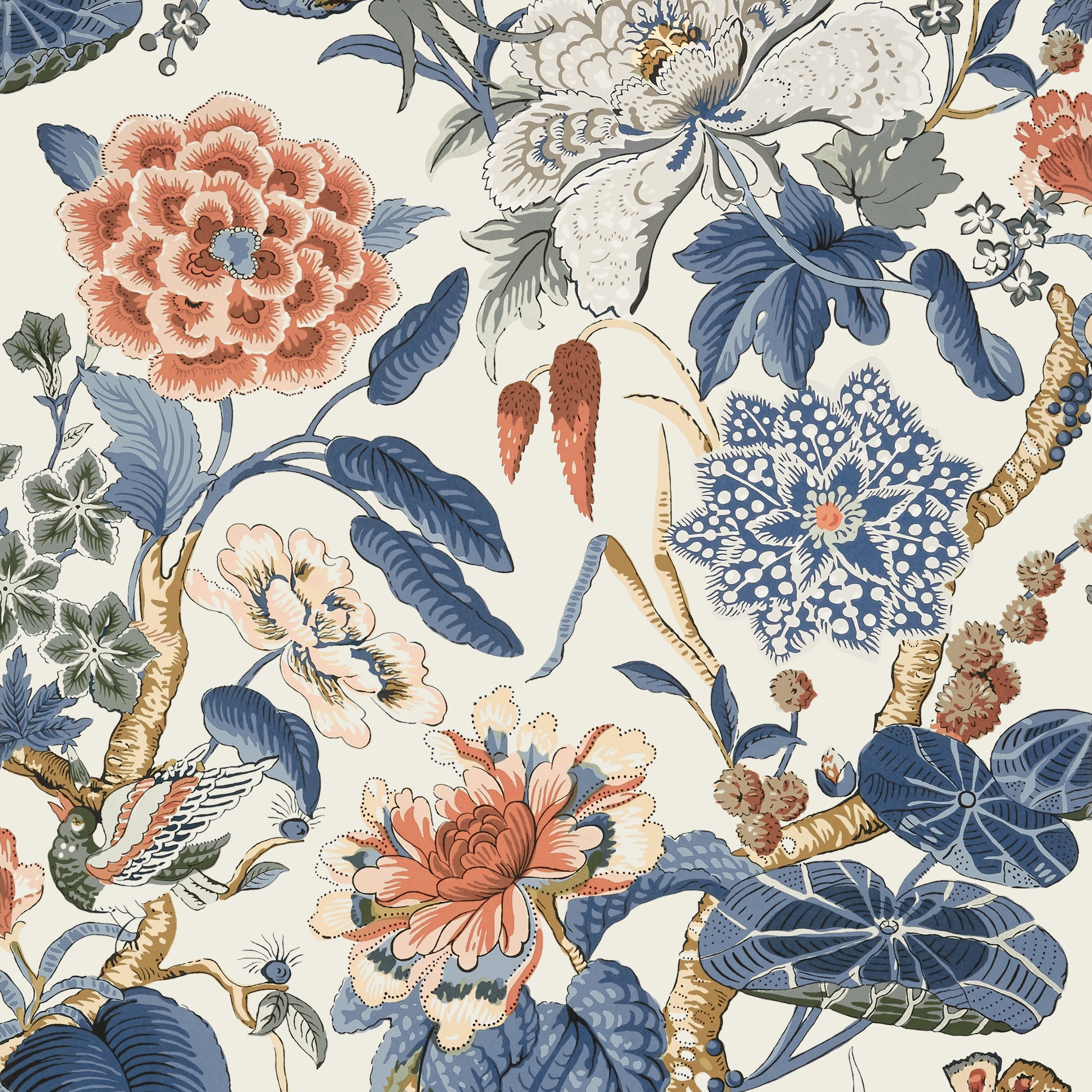 HILL GARDEN - Brick and Navy