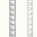 ANDREAS STRIPE - Metallic Silver on White