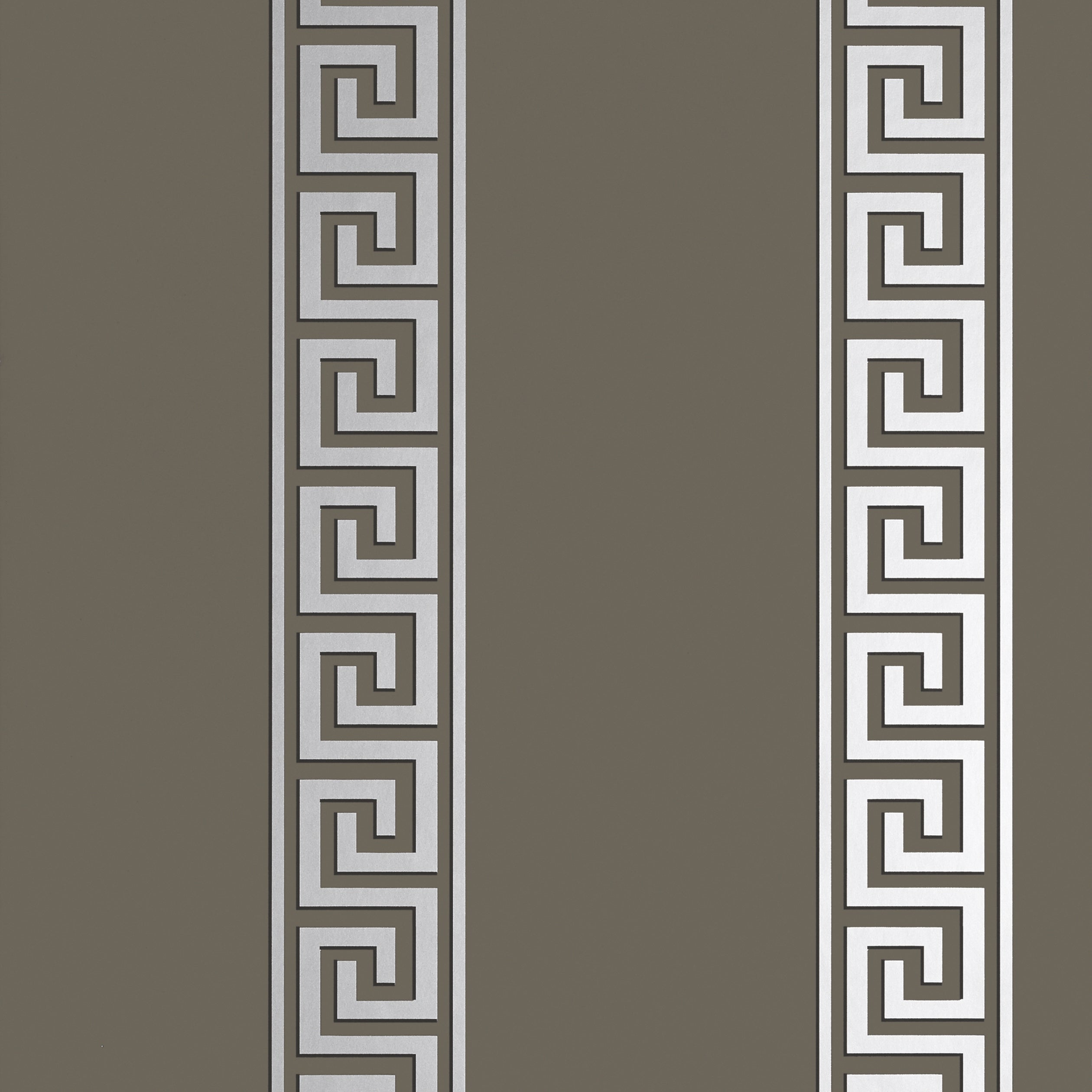 ANDREAS STRIPE - Metallic Silver on Charcoal