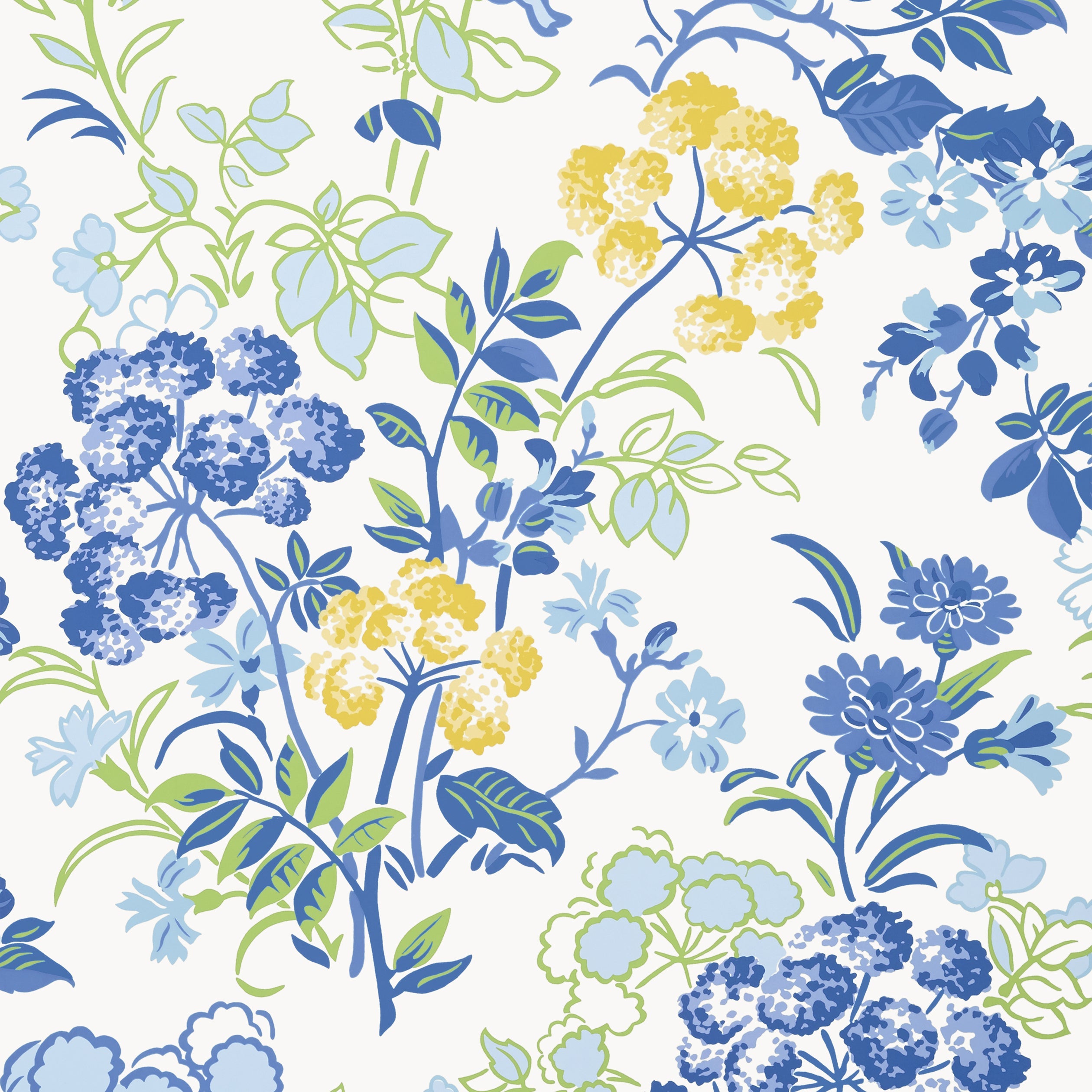 SPRING GARDEN - Blue and White