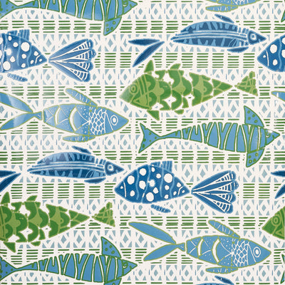 BATIK FISH - Blue and Green