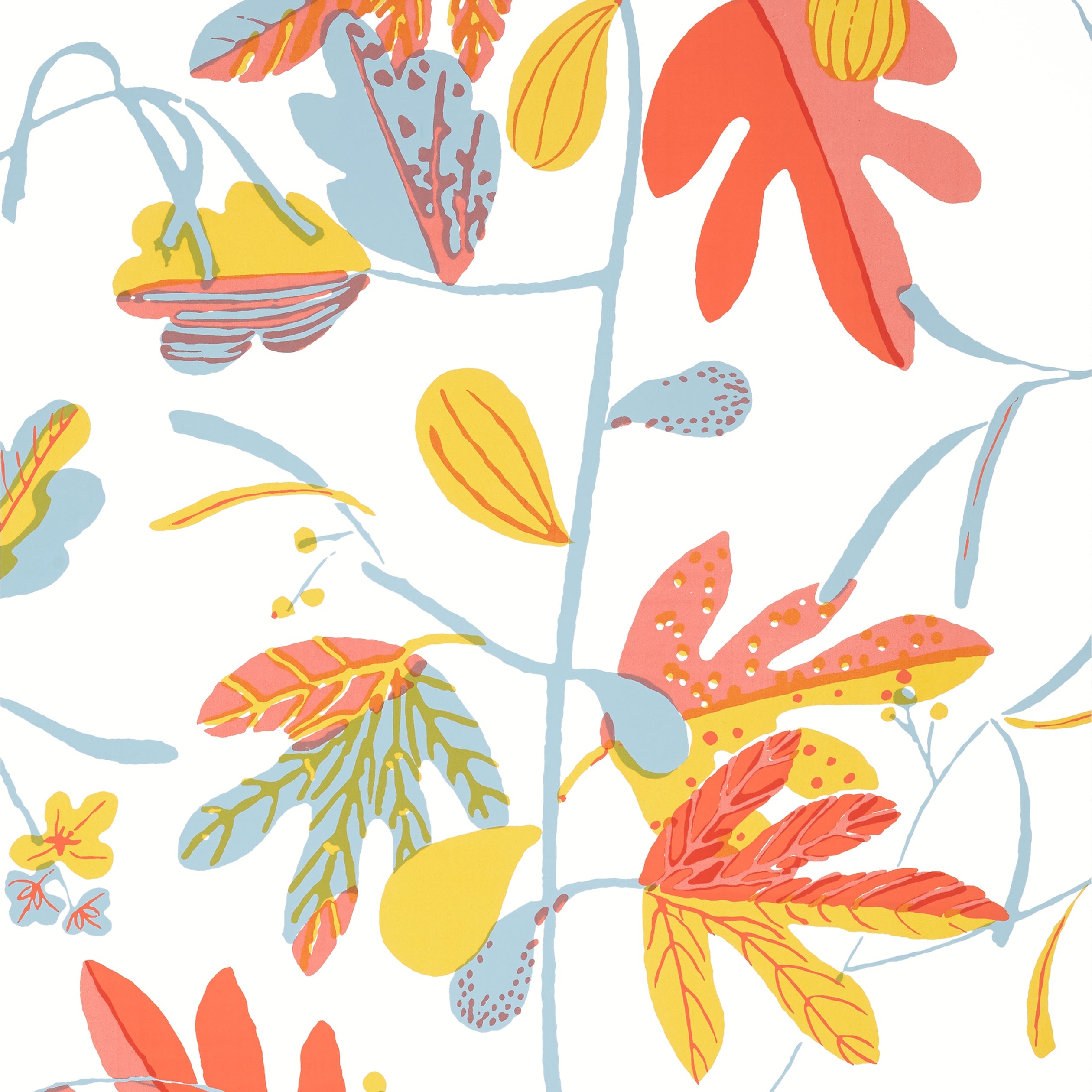 MATISSE LEAF - Coral and Yellow