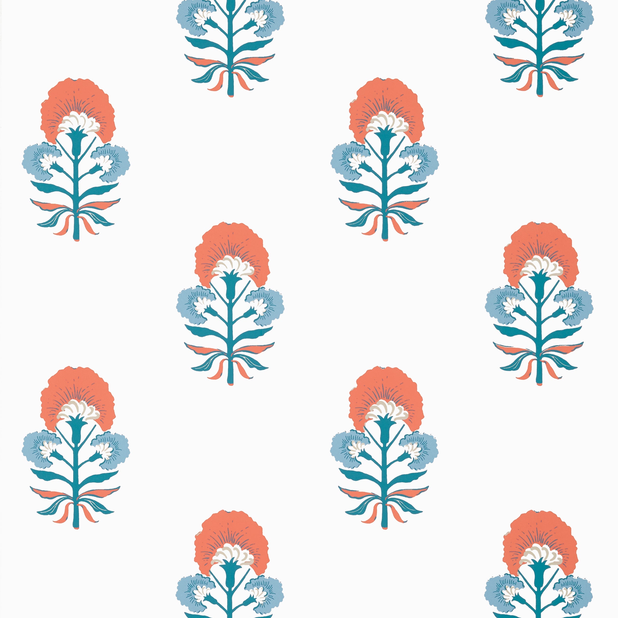 TYBEE BUD - French Blue and Coral