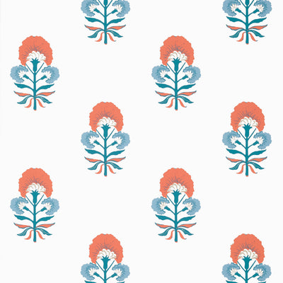 TYBEE BUD - French Blue and Coral