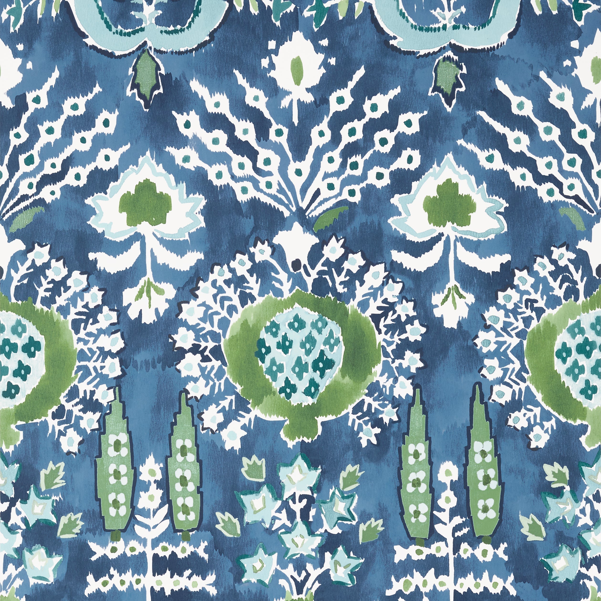 MENDOZA SUZANI - Blue and Green on Navy