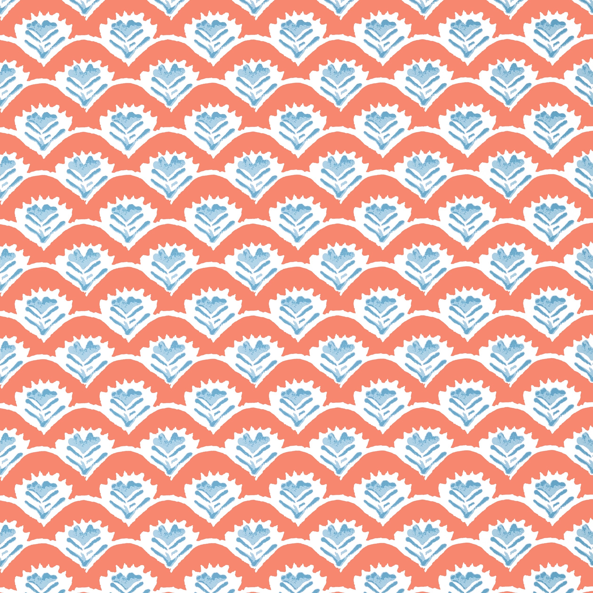 EMILY - Coral and Blue