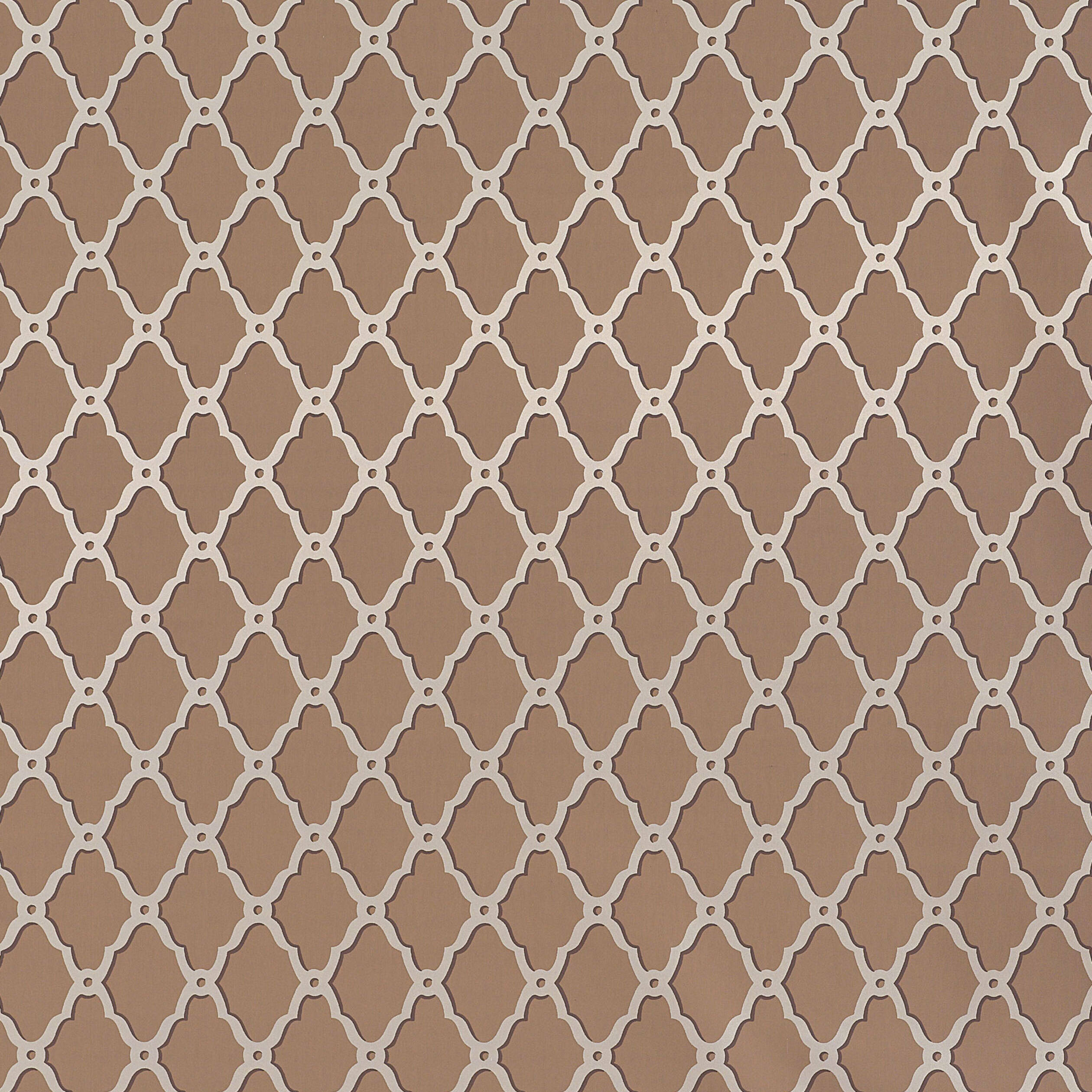 ROTHBURY TRELLIS - Metallic on Cocoa