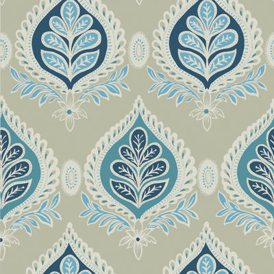 MIDLAND - Aqua and Beige