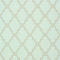 STANBURY TRELLIS - Linen on Aqua