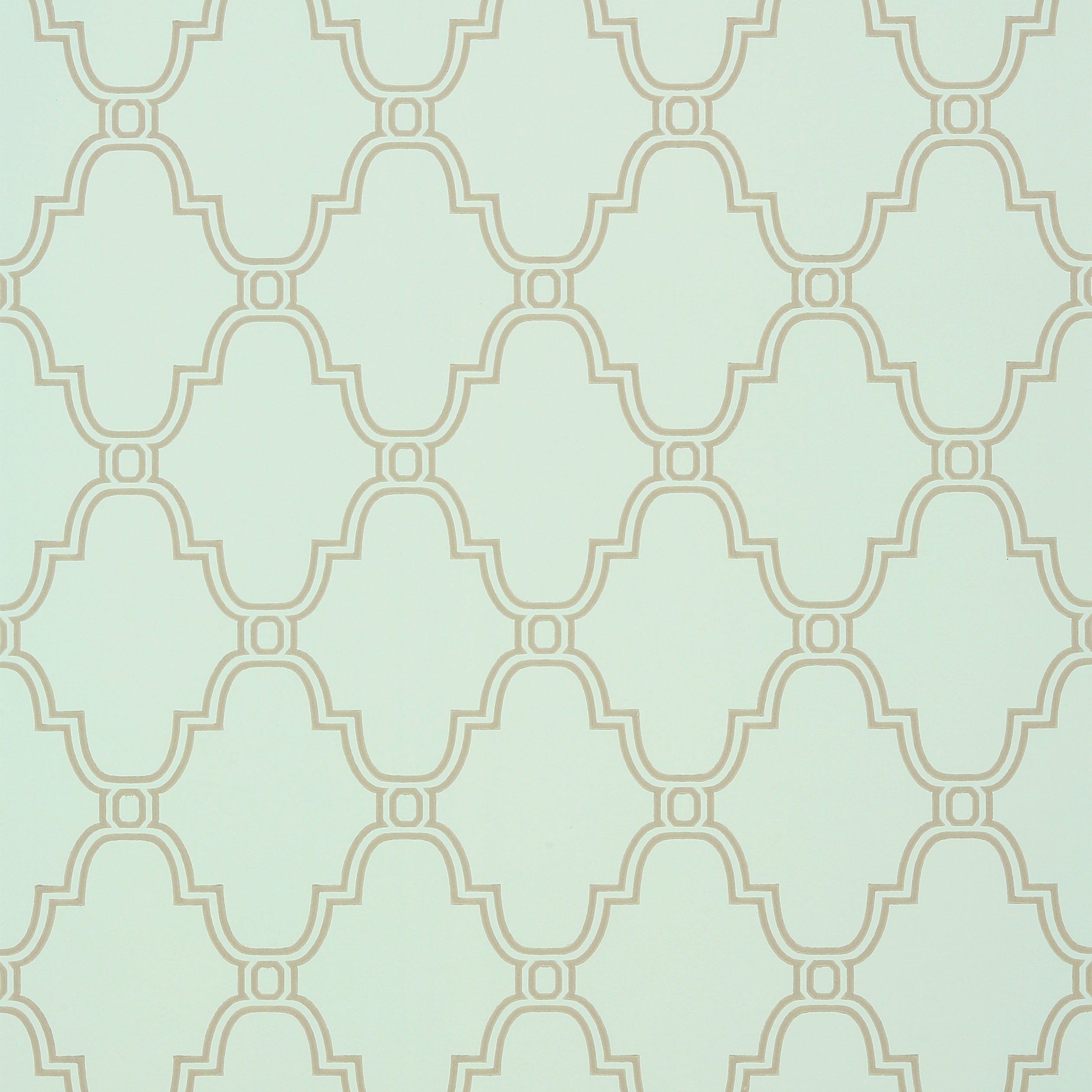 STANBURY TRELLIS - Linen on Aqua