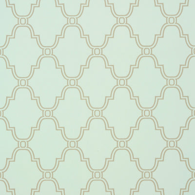 STANBURY TRELLIS - Linen on Aqua