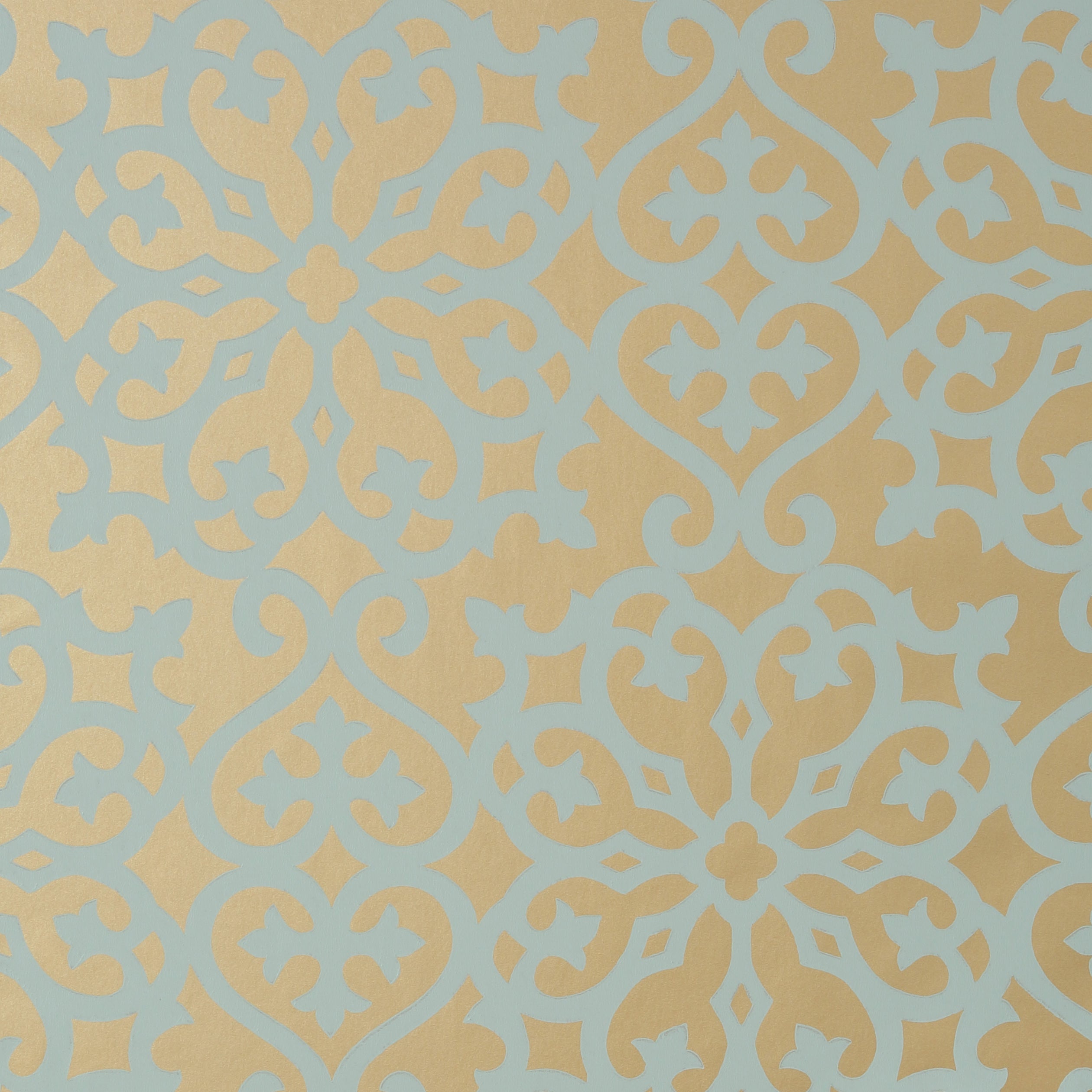 ALLISON - Aqua on Metallic Gold