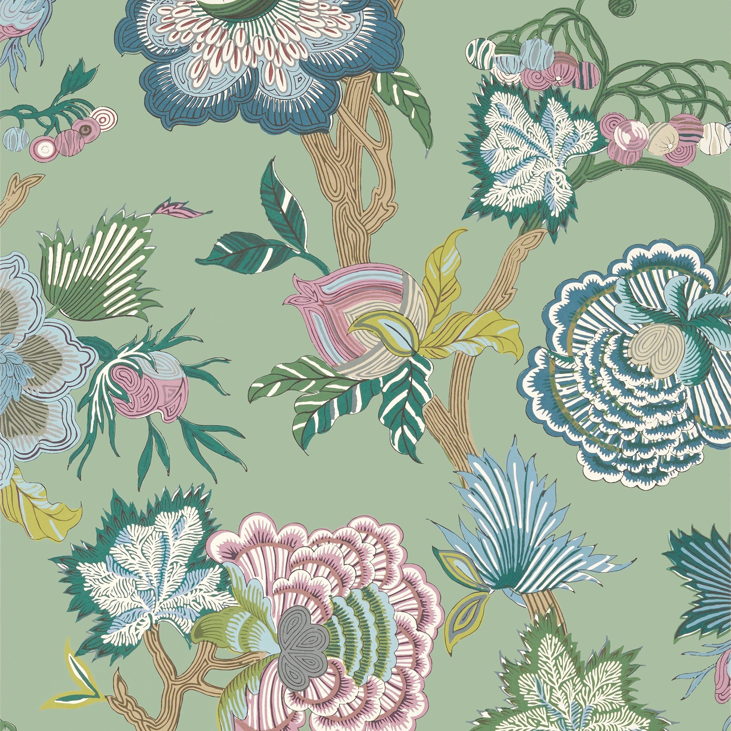 INDIENNE JACOBEAN - Green
