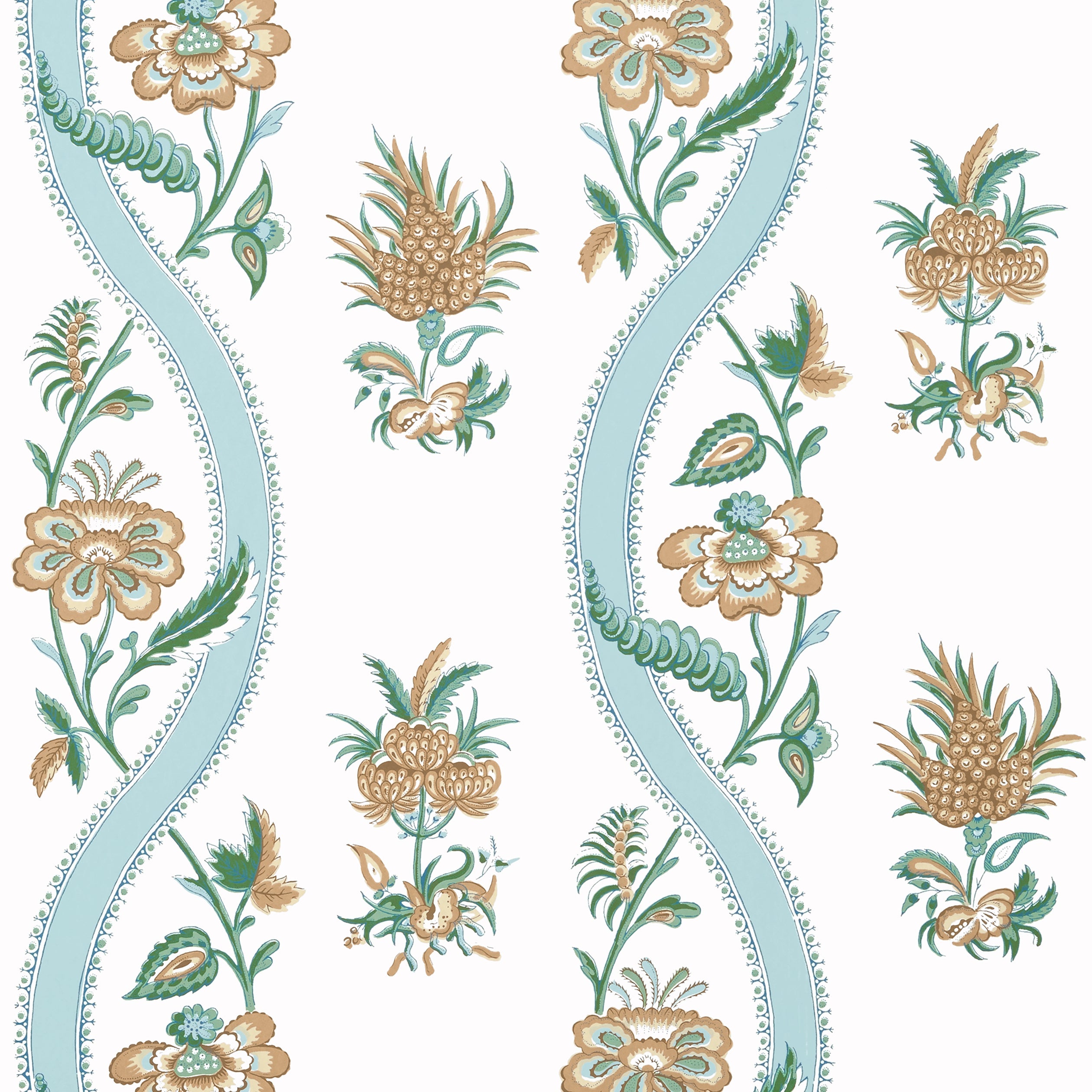 RIBBON FLORAL - Seaglass and Gold