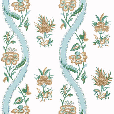 RIBBON FLORAL - Seaglass and Gold