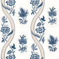 RIBBON FLORAL - Blue and White