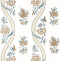 RIBBON FLORAL - Beige and Spa Blue