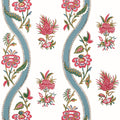 RIBBON FLORAL - Raspberry and Teal