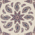 EAST INDIA - Raspberry and Blue on Natural