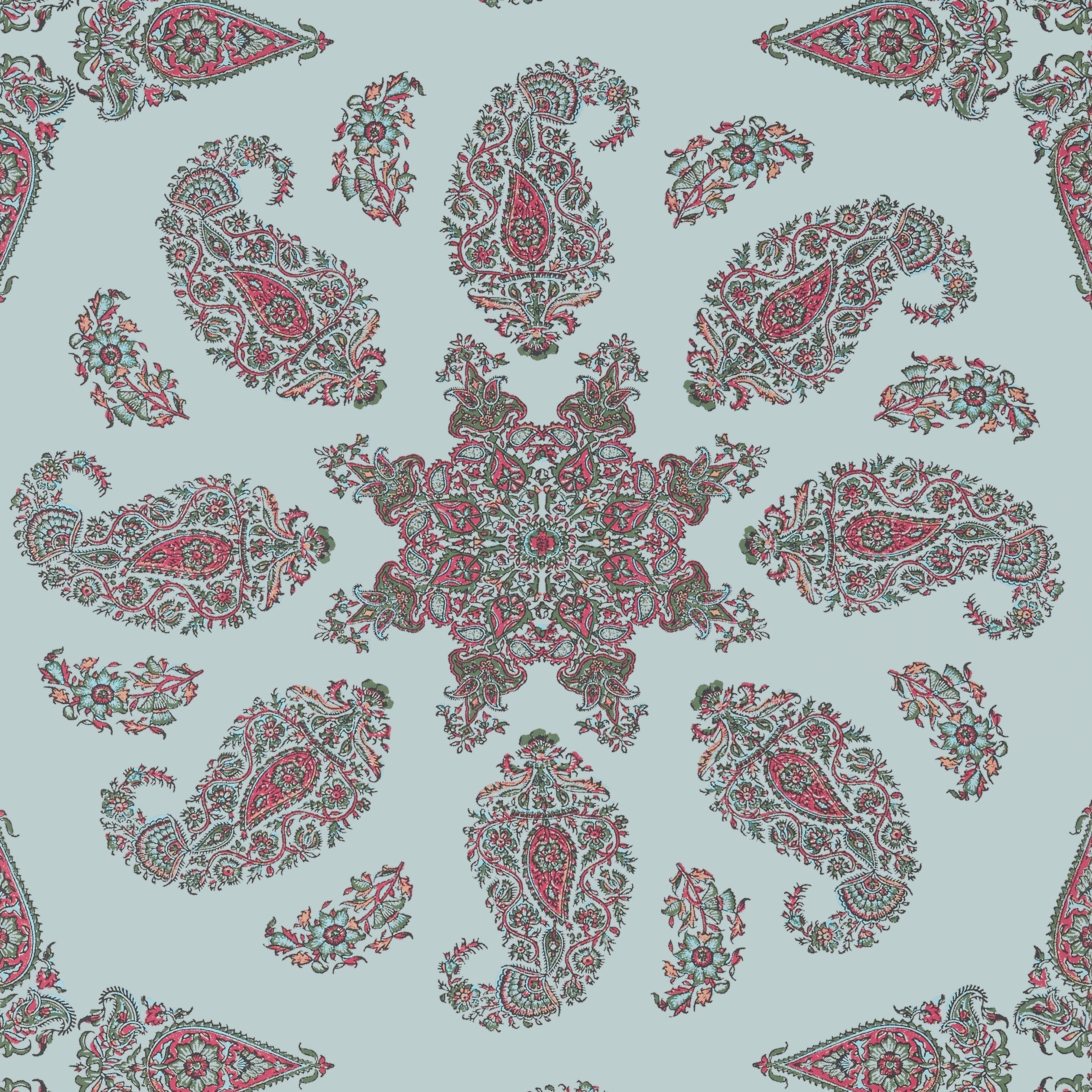 EAST INDIA - Raspberry and Teal