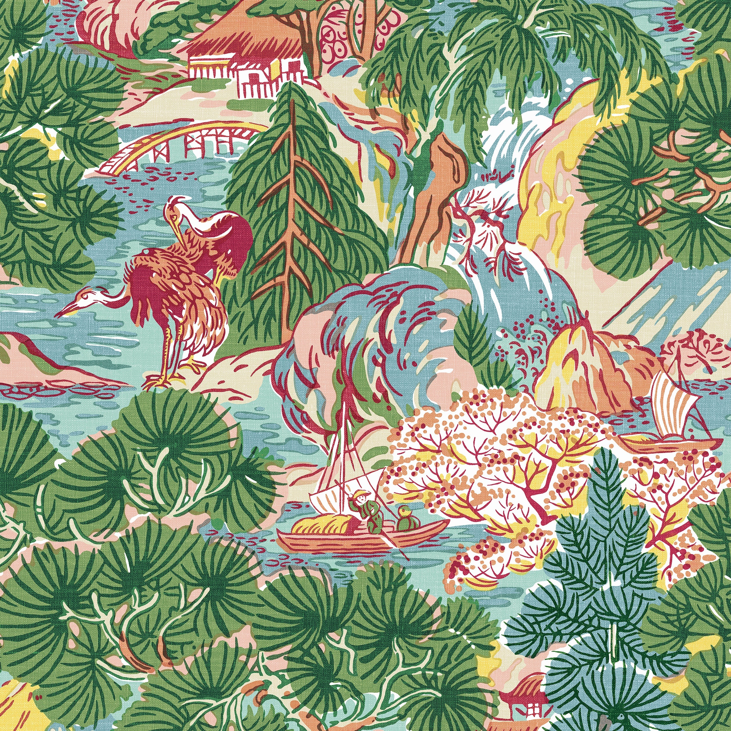PAGODA TREES - Pink and Green