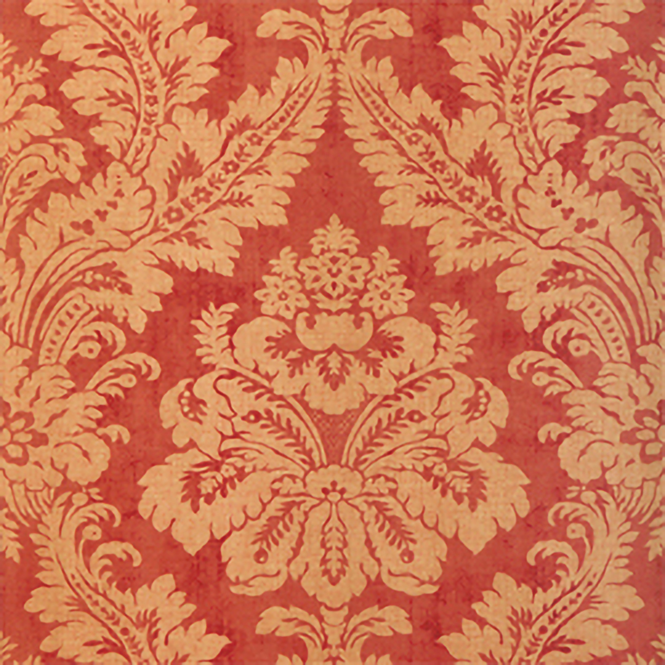 ARGENTINA DAMASK - Metallic Gold on Red