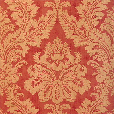 ARGENTINA DAMASK - Metallic Gold on Red