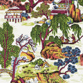 ASIAN SCENIC - Coral and Green