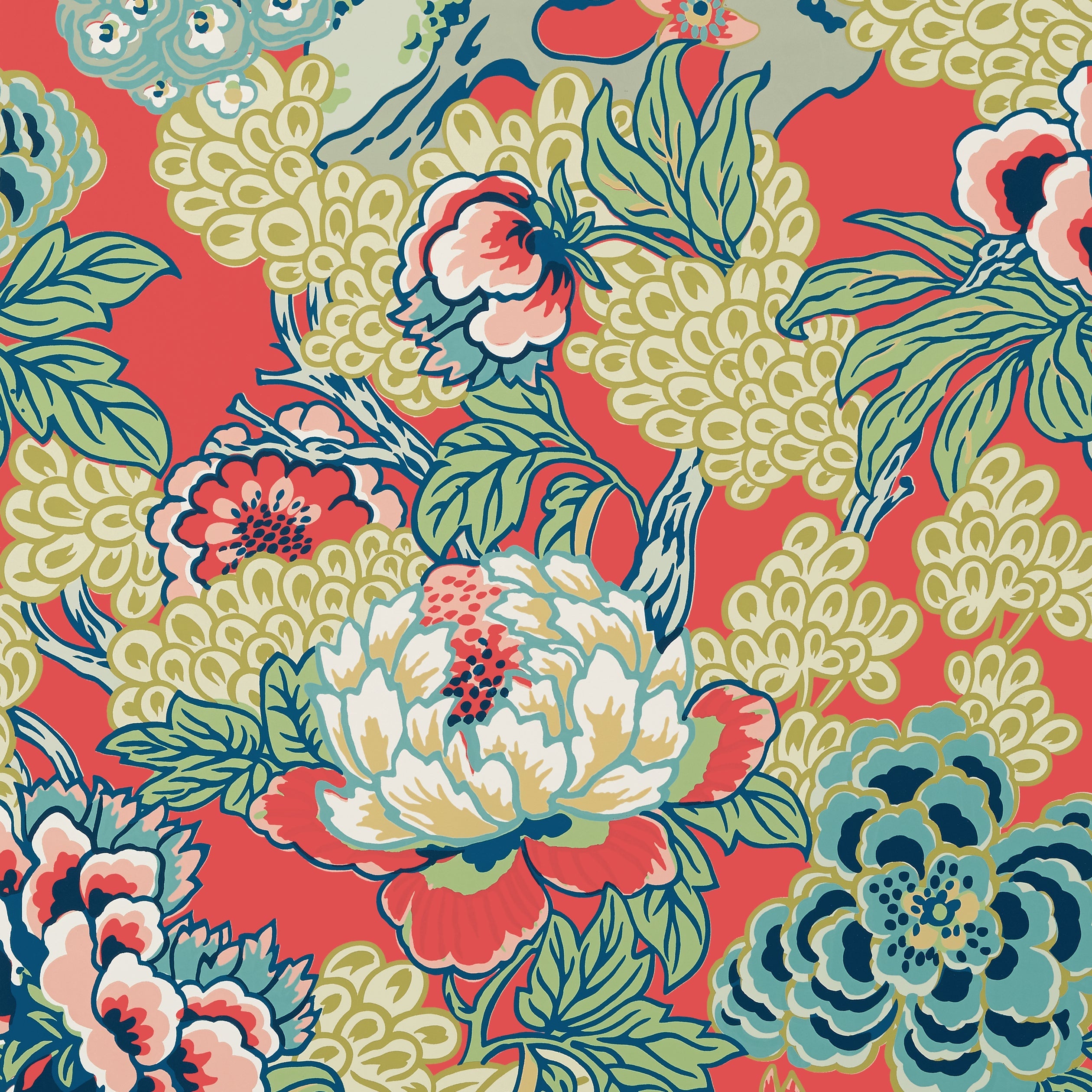 HONSHU - Coral and Green