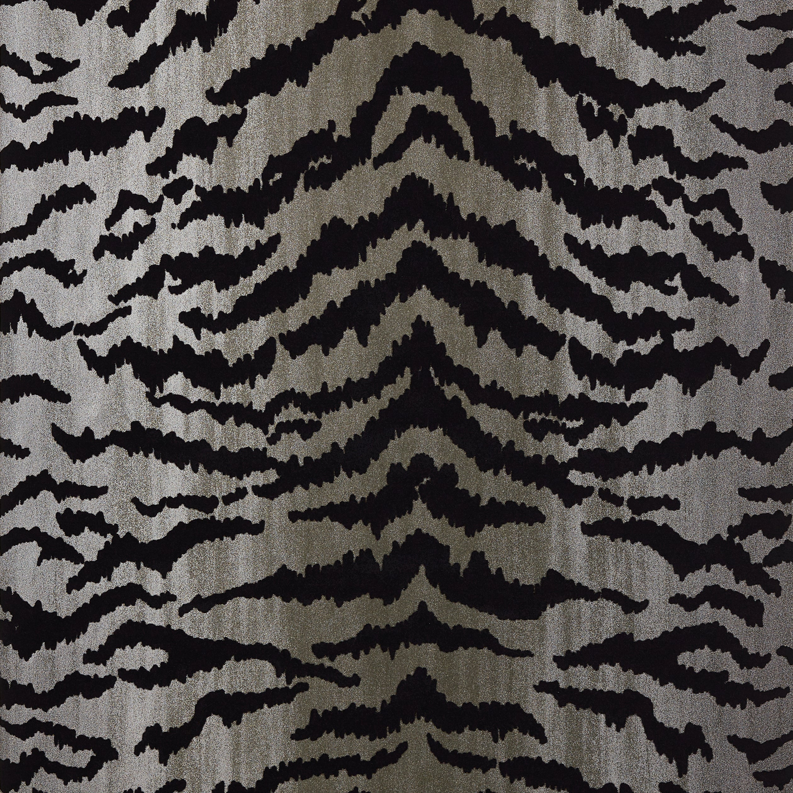 TIGER FLOCK - Black on Metallic Silver