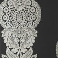 ROWAN DAMASK - Metallic Silver on Black