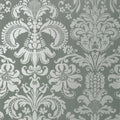 ASHLEY - Metallic Silver on Grey