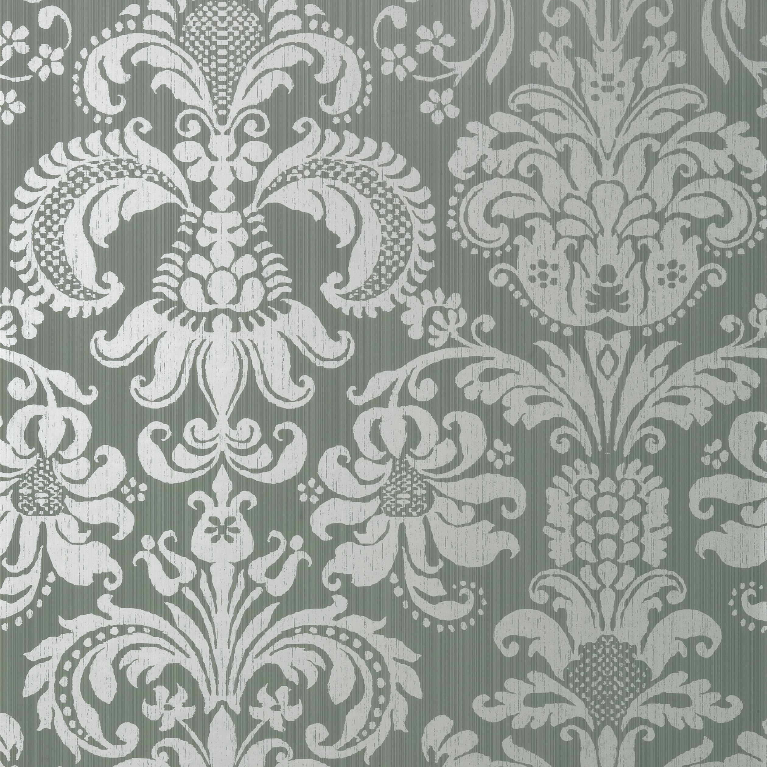 ASHLEY - Metallic Silver on Grey