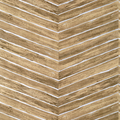 WOOD HERRINGBONE WIDE WIDTH - Natural on Metallic Silver