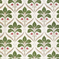 KENDALL DAMASK EMBROIDERY - Olive