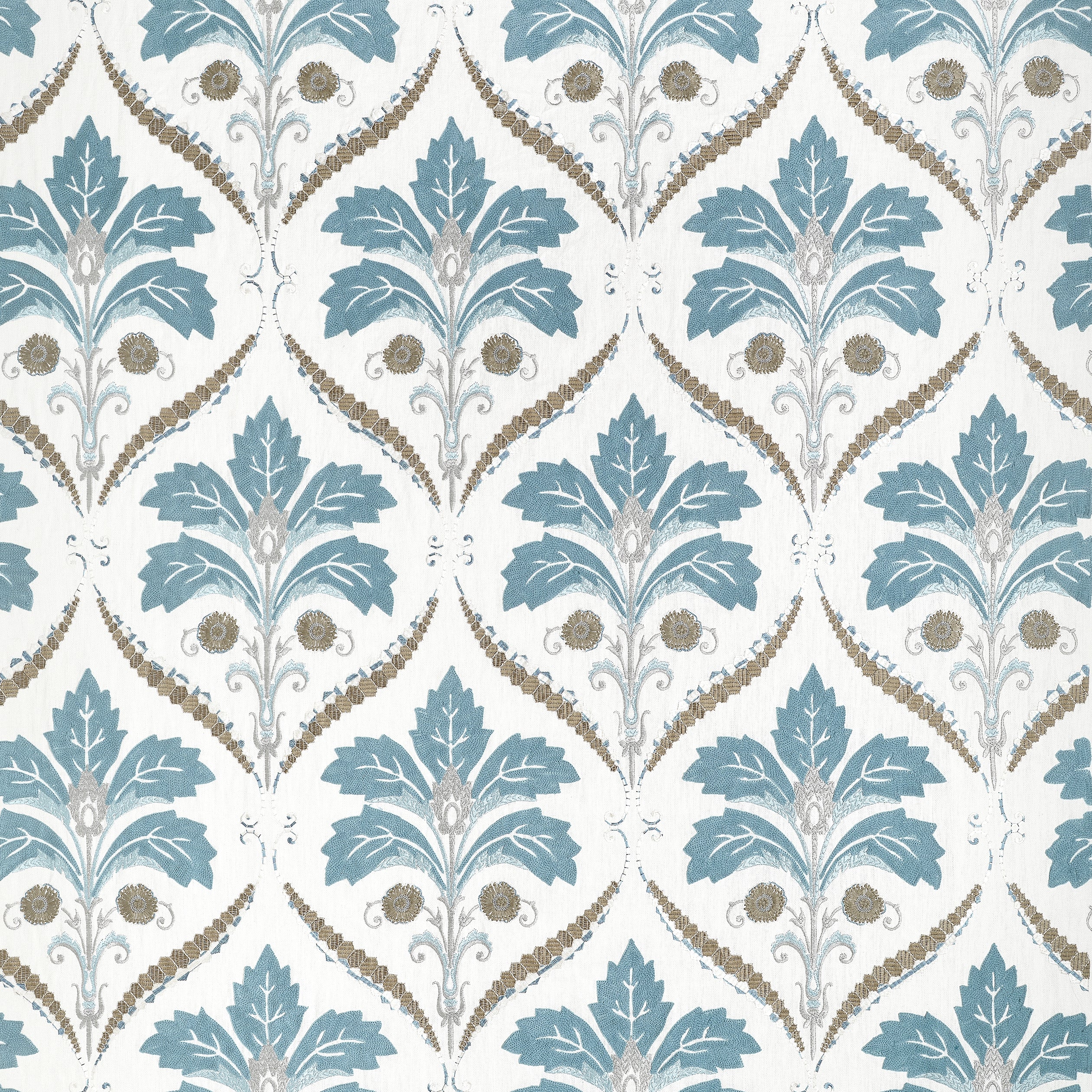 KENDALL DAMASK EMBROIDERY - Mineral