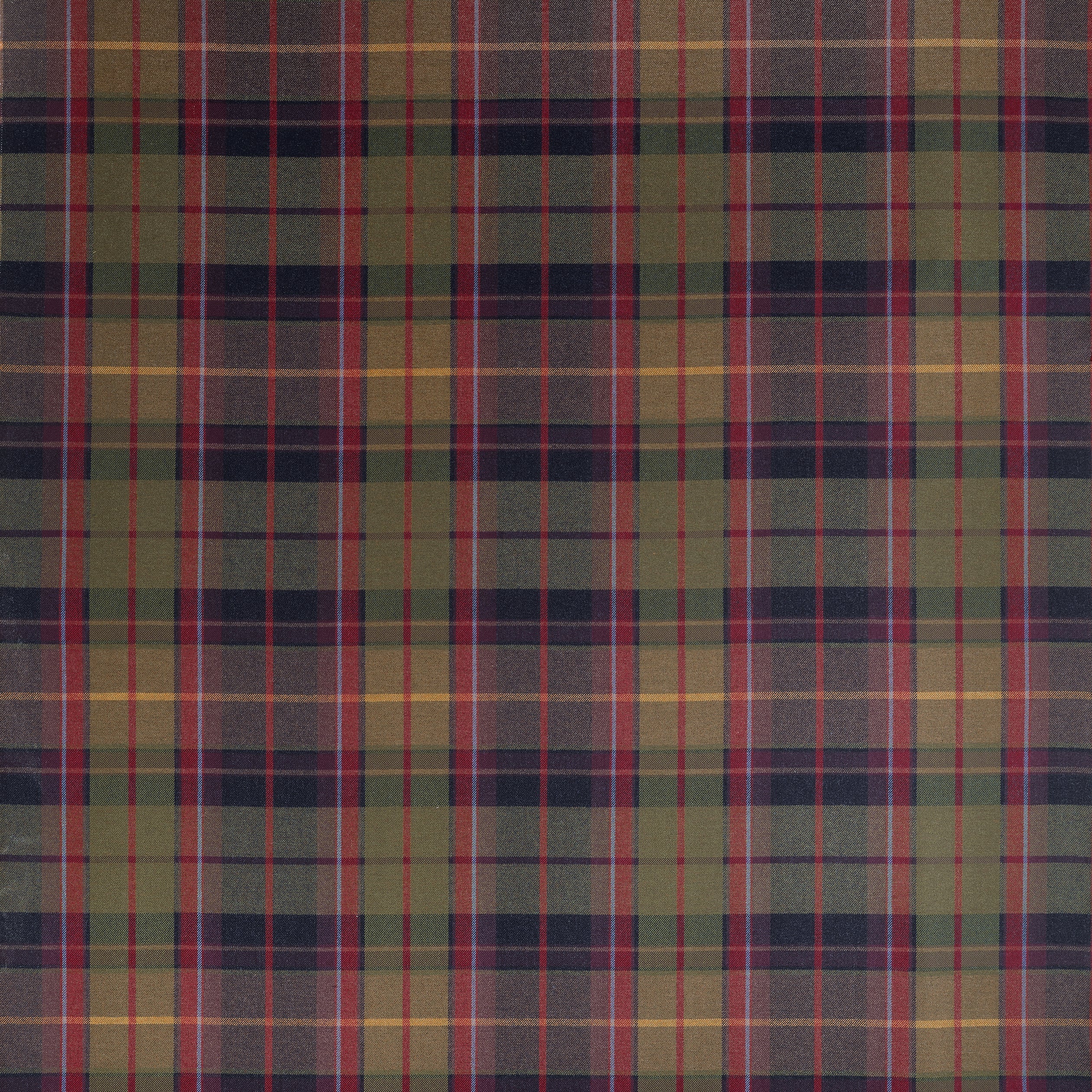 SCOT'S PLAID - Olive and Cranberry
