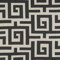 TULUM APPLIQUE - Black on Natural