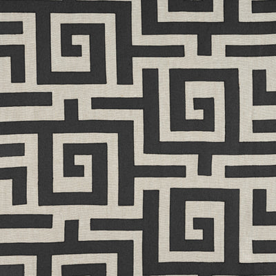 TULUM APPLIQUE - Black on Natural