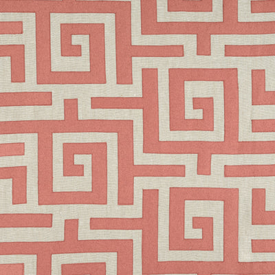 TULUM APPLIQUE - Coral on Natural