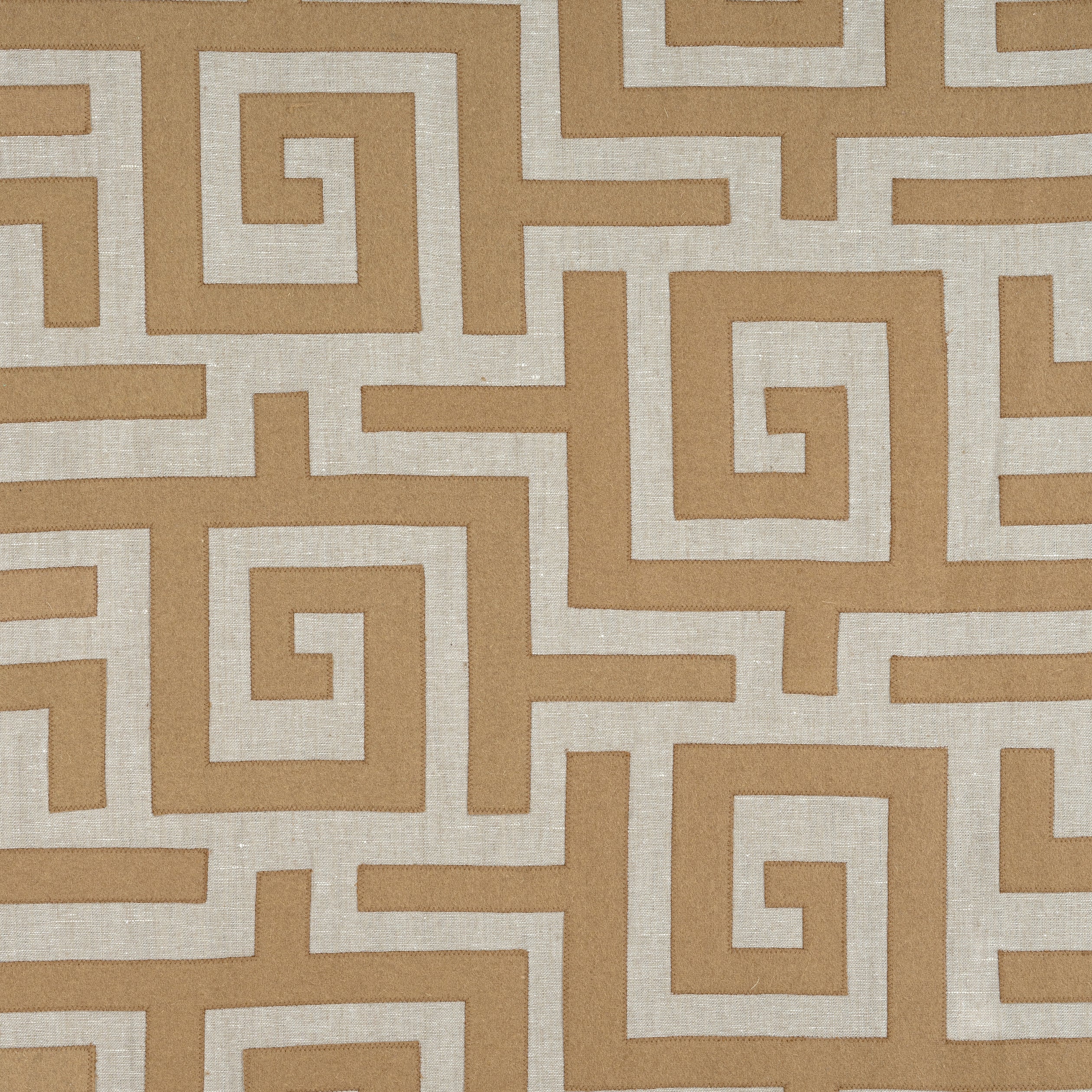 TULUM APPLIQUE - Wheat on Natural