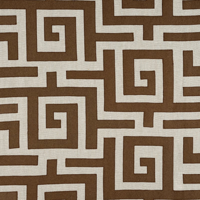 TULUM APPLIQUE - Brown on Natural