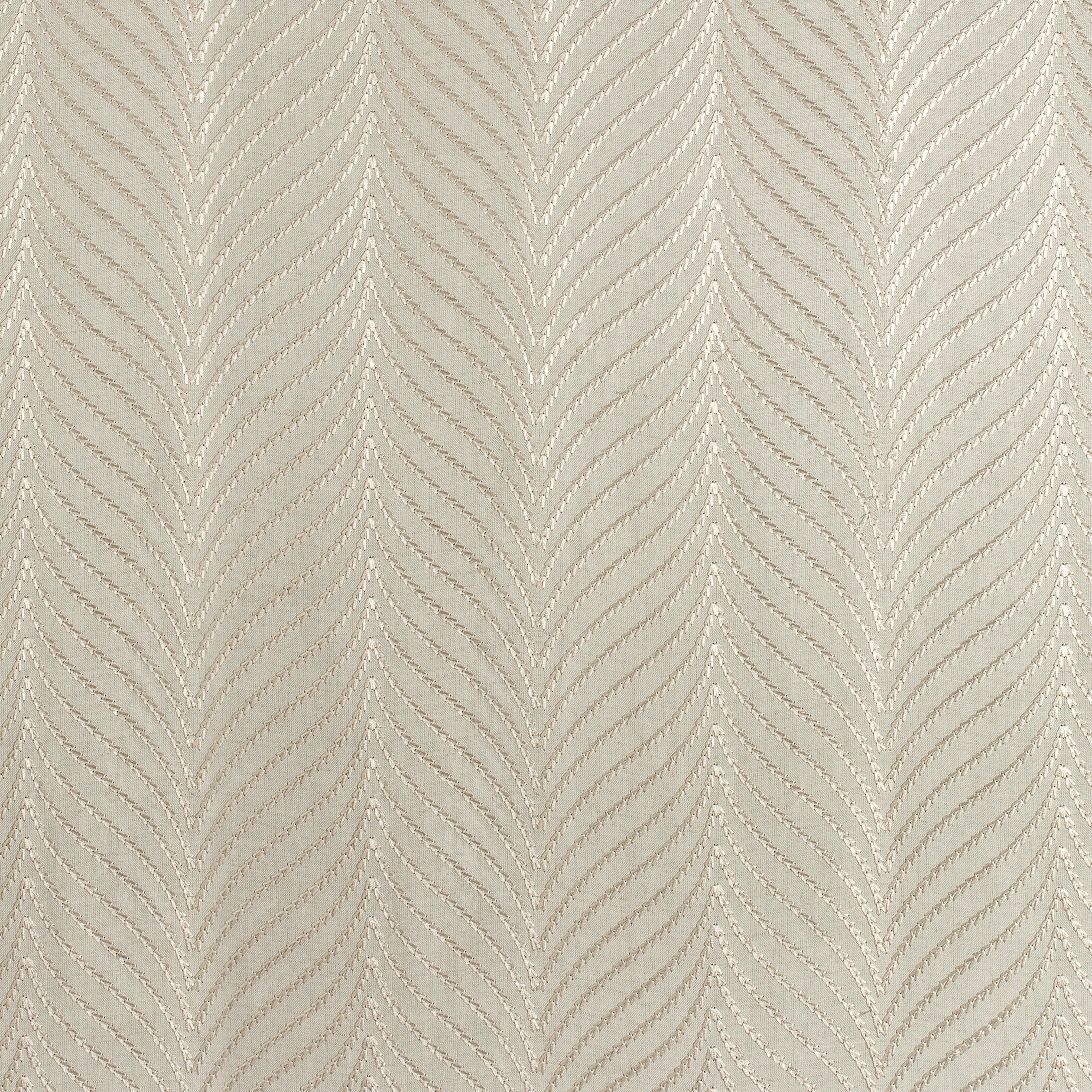 CLAYTON HERRINGBONE EMBROIDERY - Natural