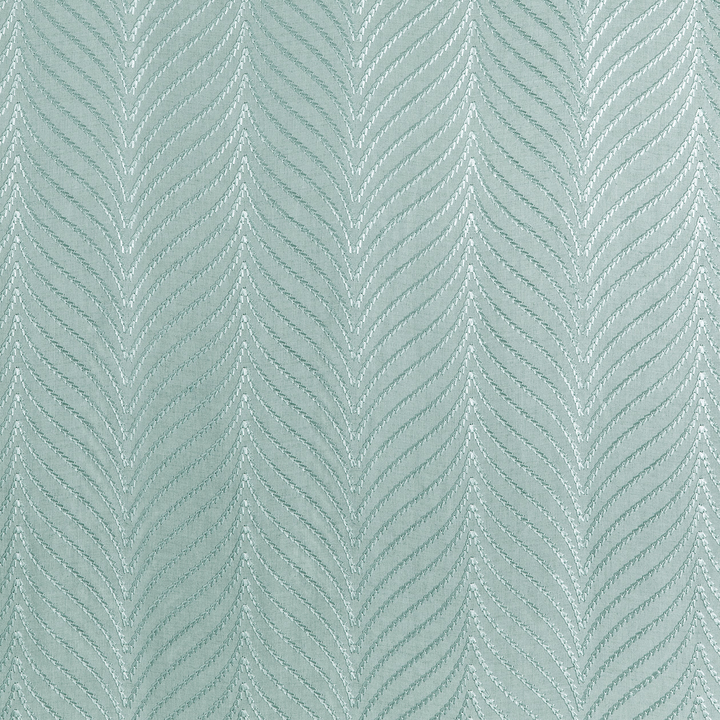 CLAYTON HERRINGBONE EMBROIDERY - Robin's Egg