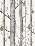 Woods & Pears Charcoal & Metallic Bronze on Parchment