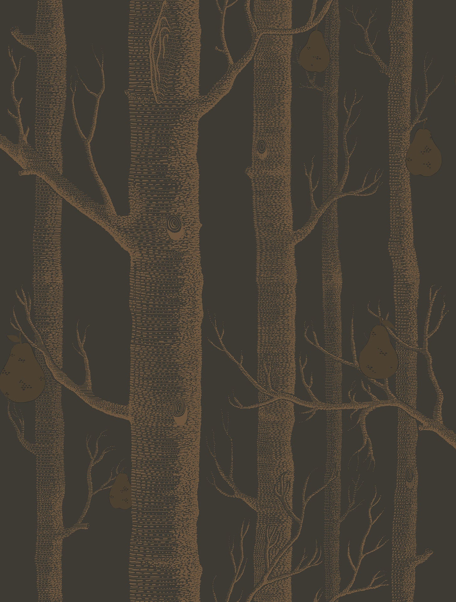 Woods & Pears Metallic Bronze on Charcoal