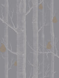 Woods & Pears Metallic Silver & Metallic Bronze on Lilac Grey