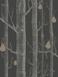 Woods & Pears White & Metallic Silver on Charcoal