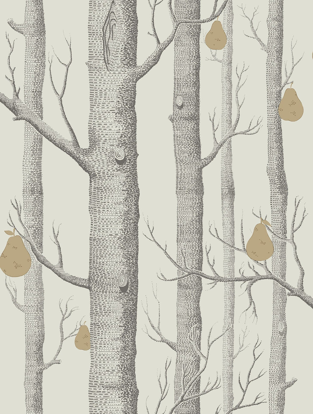 Woods & Pears Soot & Metallic Gold on Stone